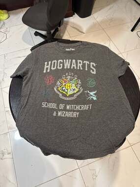 Harry Potter Hogwarts School of Witchcraft and Wizardry Charcoal Graphic T-Shirt